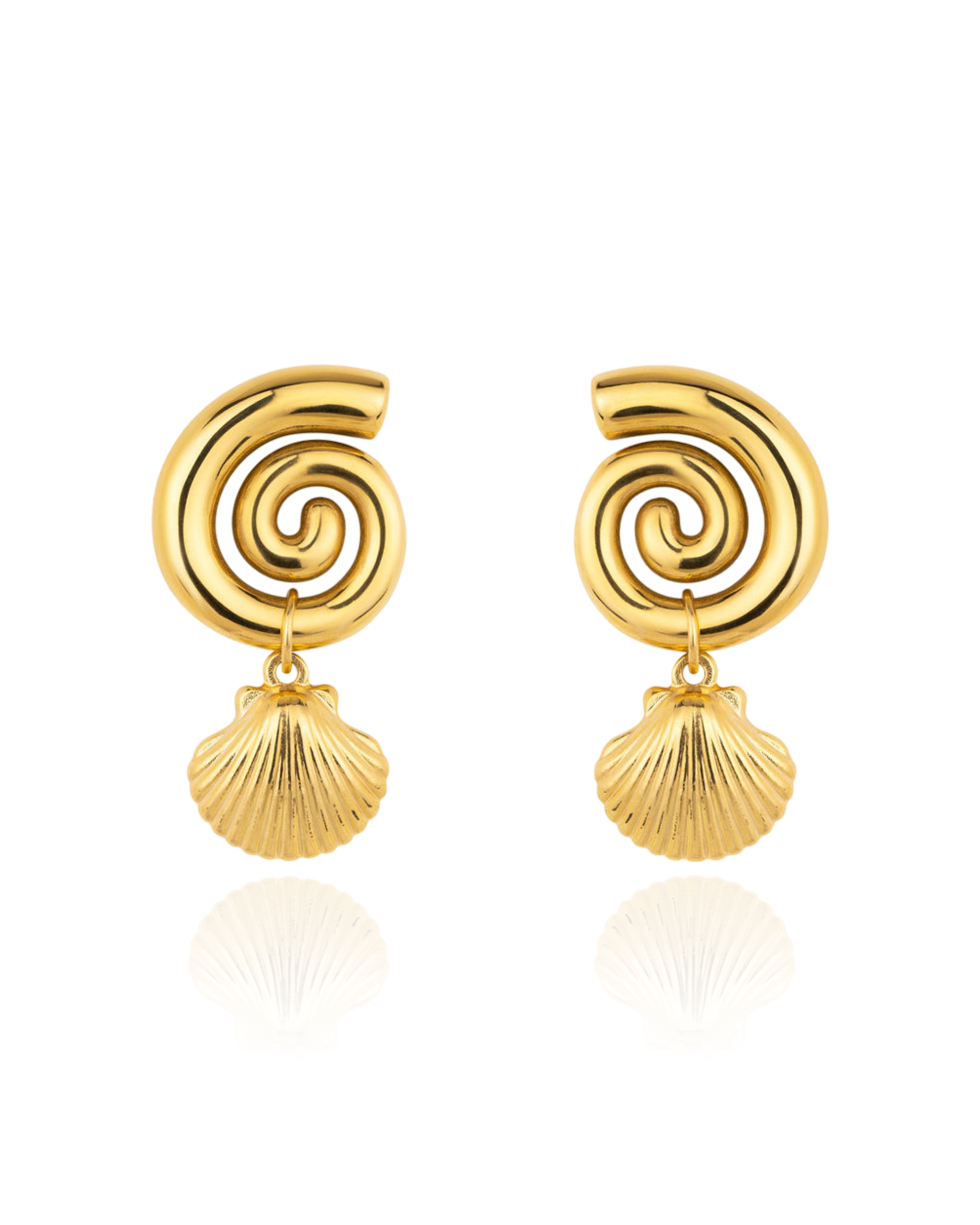 Chunky Shell Swirl Earrings