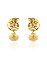 Chunky Shell Swirl Earrings