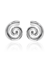 Silver Chunky Swirl Earrings