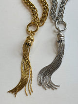TASSEL necklace silver