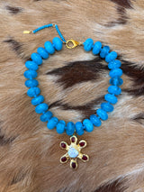 SIROCCO FLOWER necklace blue