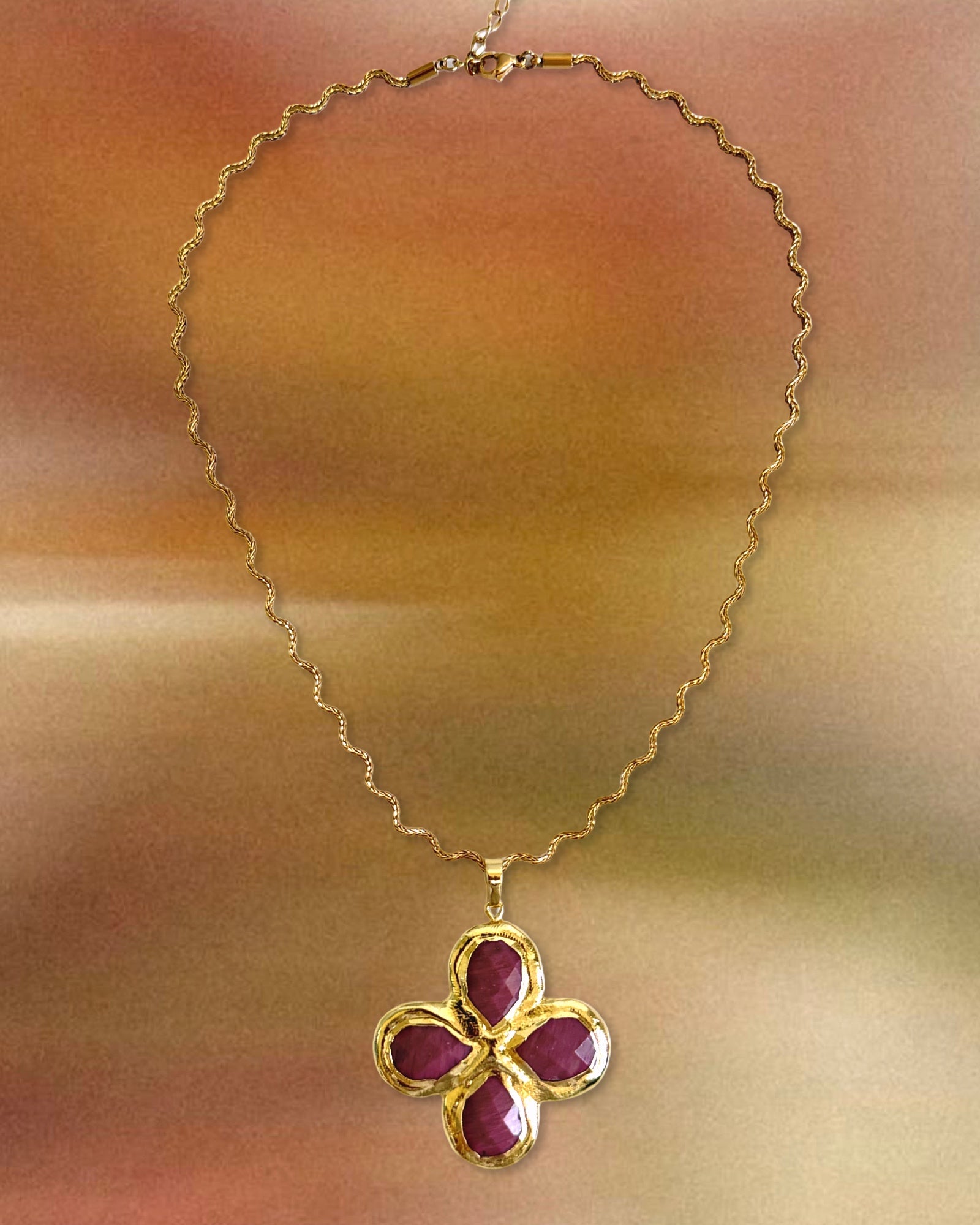 NISSI necklace pink / red