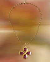 NISSI necklace pink / red