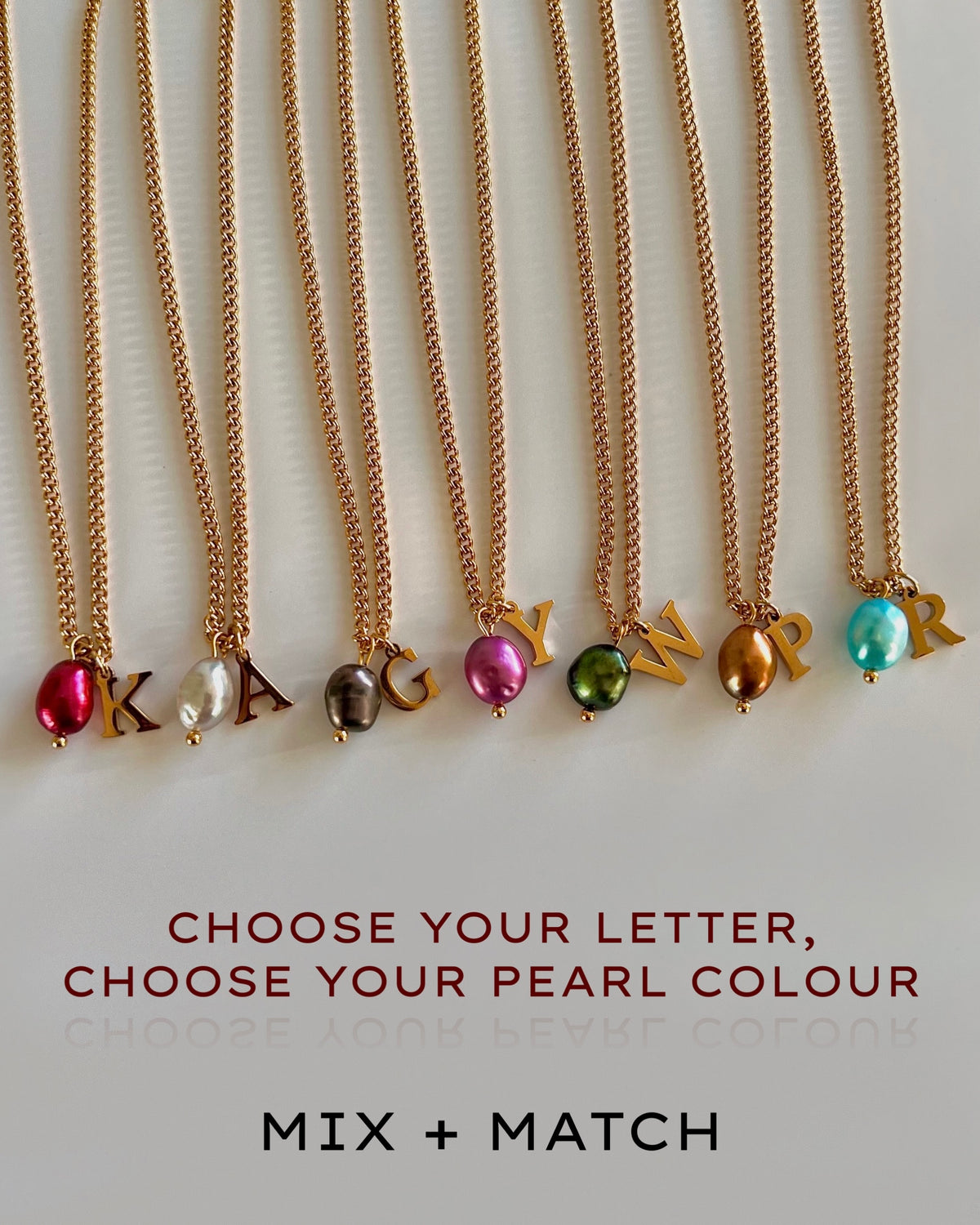 MIX + MATCH Pearl and Initial necklace (sale)