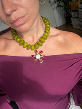 SIROCCO FLOWER necklace green