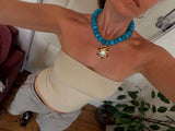 SIROCCO FLOWER necklace blue
