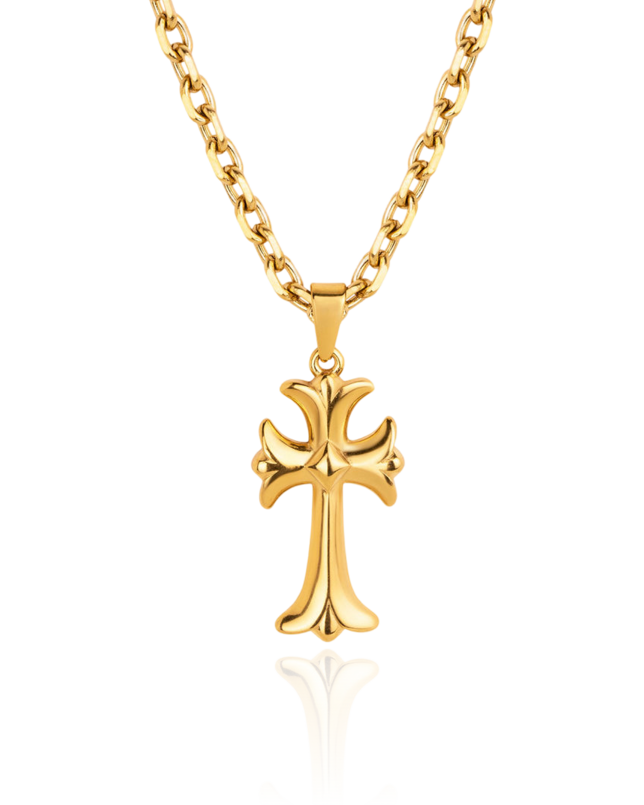 Long cross pendant necklace discount