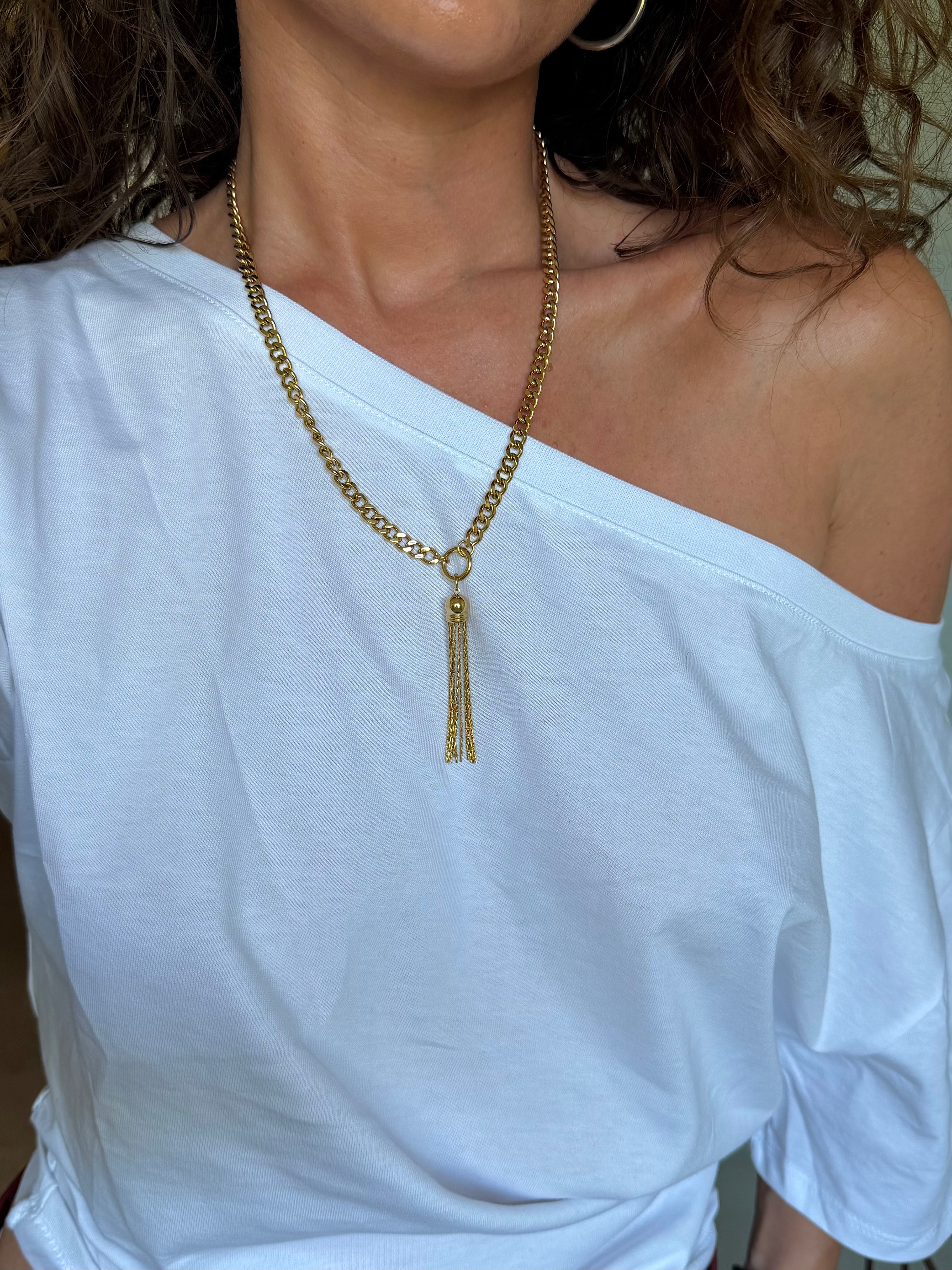 TASSEL necklace gold - Neckontheline