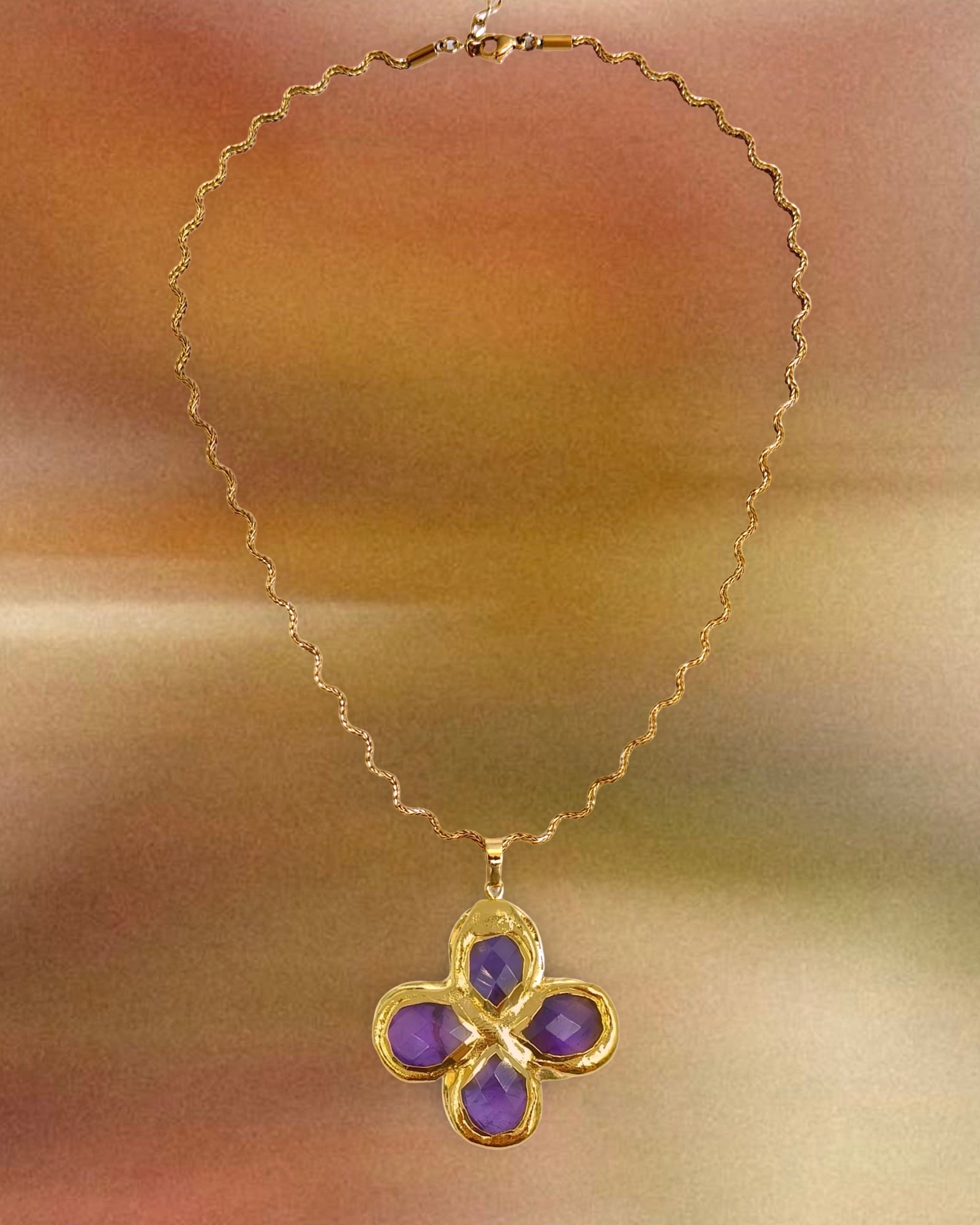 NISSI necklace purple