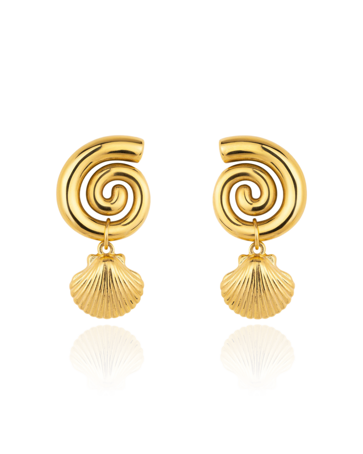 Chunky Shell Swirl Earrings (sale)