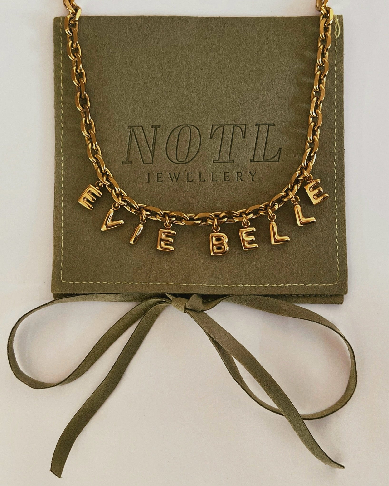 Bubble Letter Name Necklace (sale)