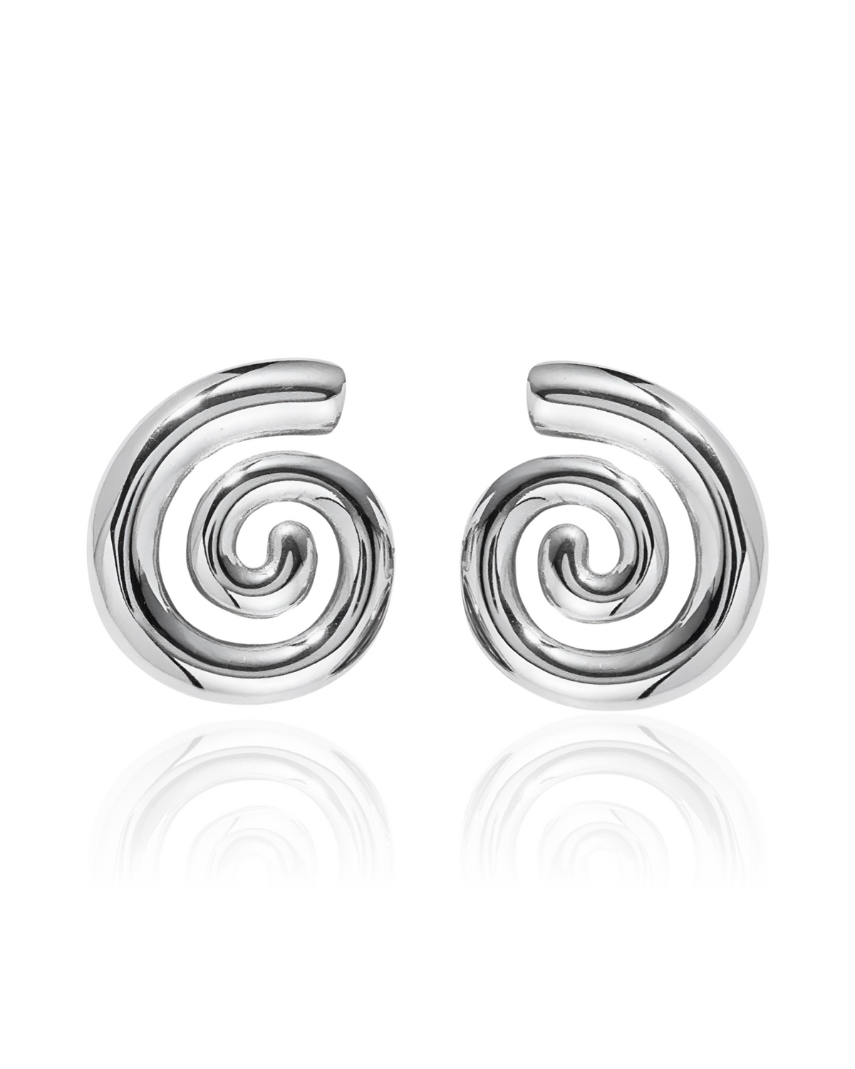 Silver Chunky Swirl Earrings (sale)