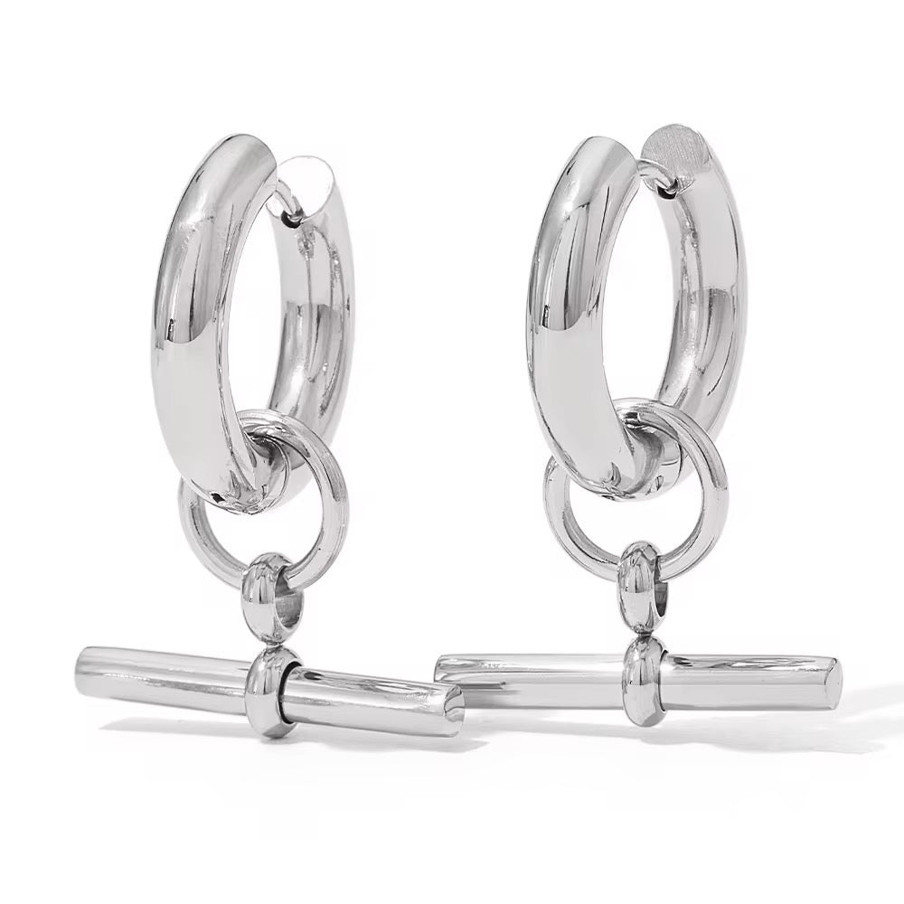 Threadless Bar Hoop T-Bar hoops – Neckontheline