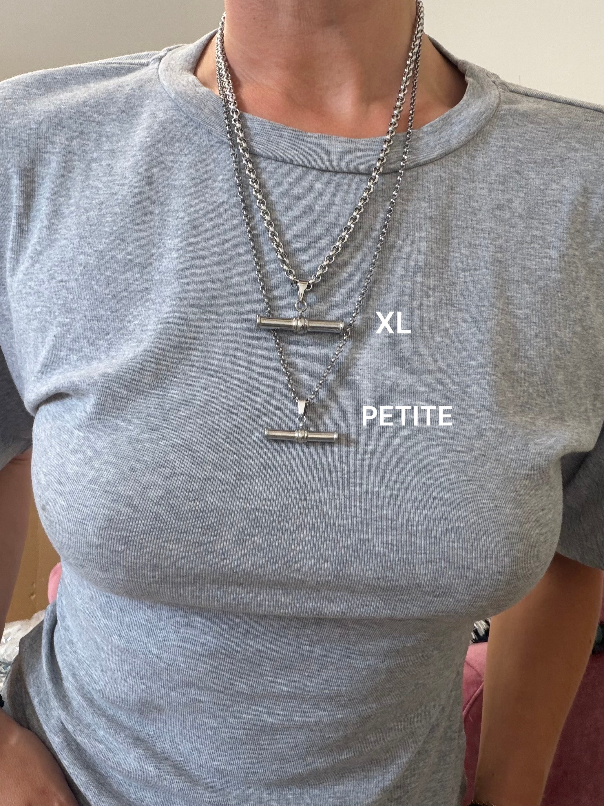 Petite T-Bar Necklace silver