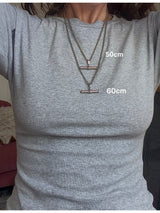 Petite T-Bar Necklace silver