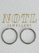30mm silver hoops
