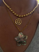 Amalia Beaded Swirl Necklace