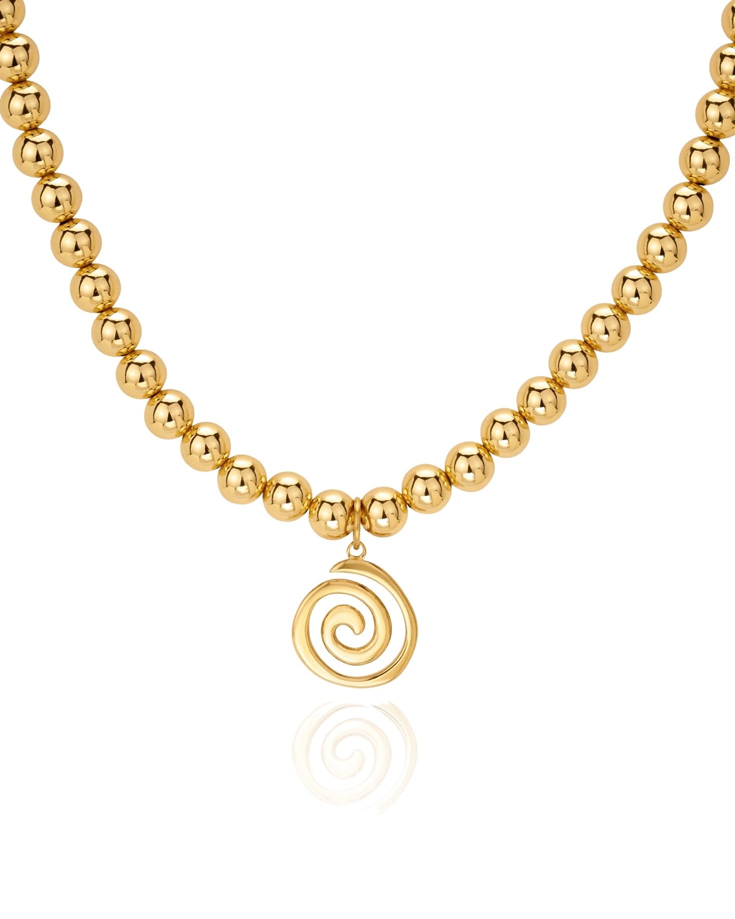 Amalia Beaded Swirl Necklace