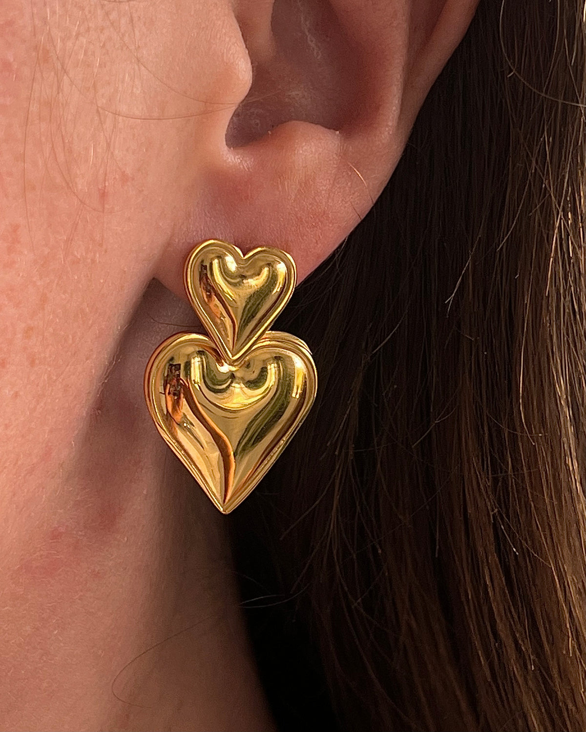 Double Heart Earrings (sale)