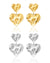 Creased Double Heart Earrings (sale)