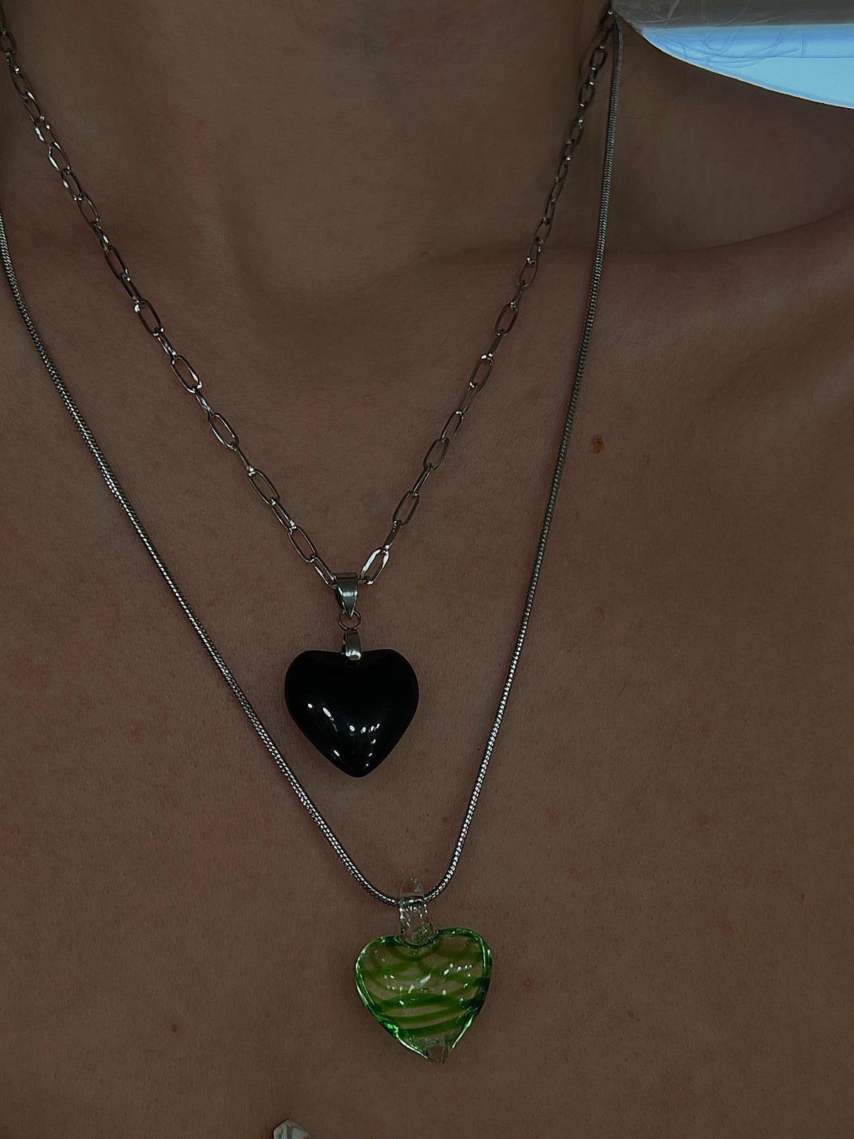 Jelly heart necklace