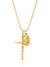 Cross + Medallion necklace (sale)