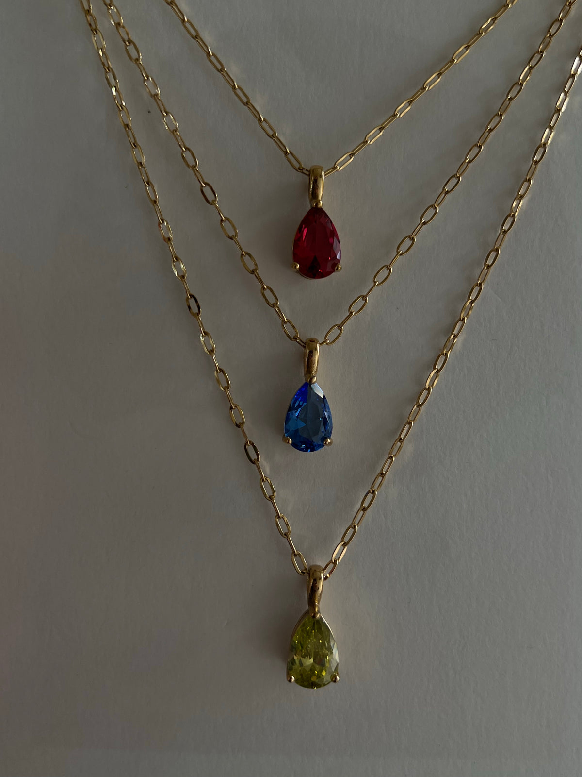 Rainbow Teardrop necklace (sale)