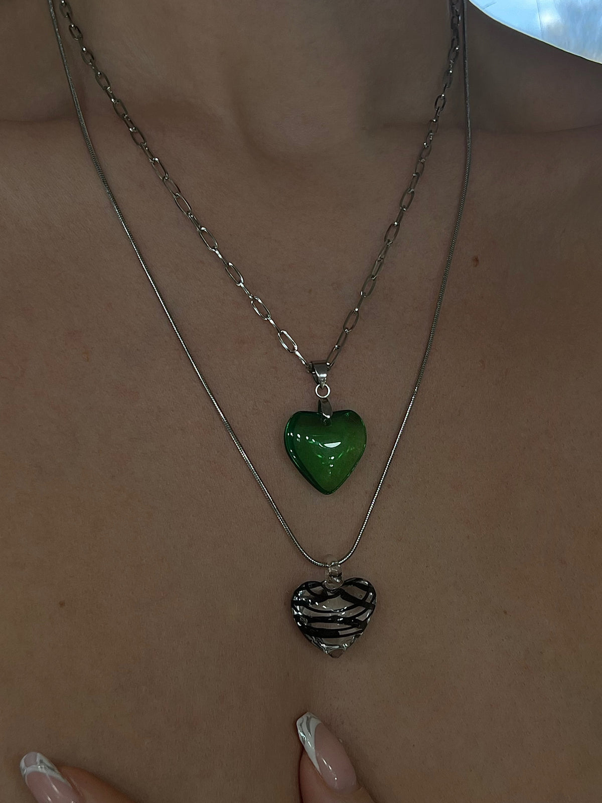 Jelly heart necklace