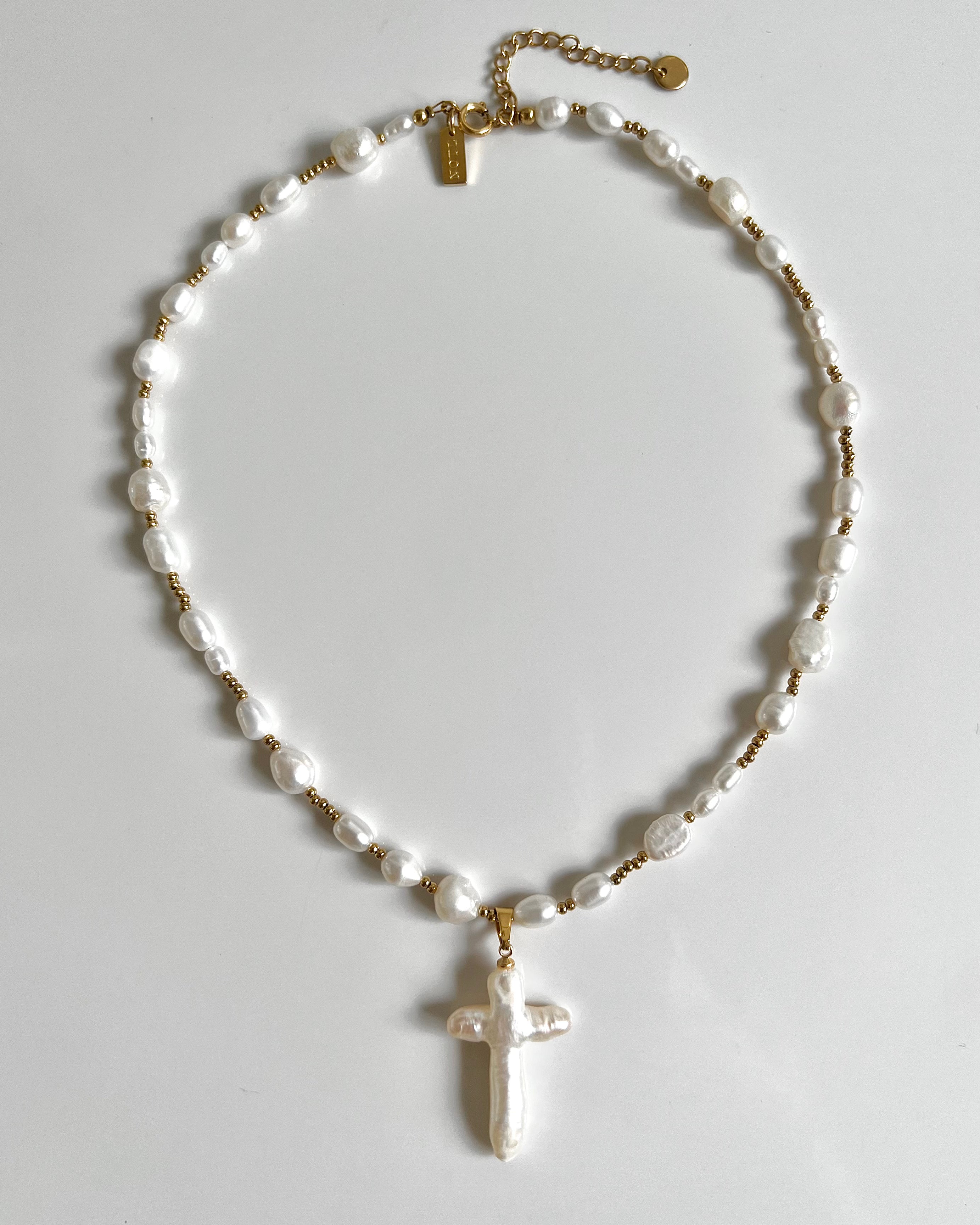 Pearl Cross Collar
