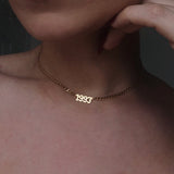 Birth Date Collar in Gold - Neckontheline